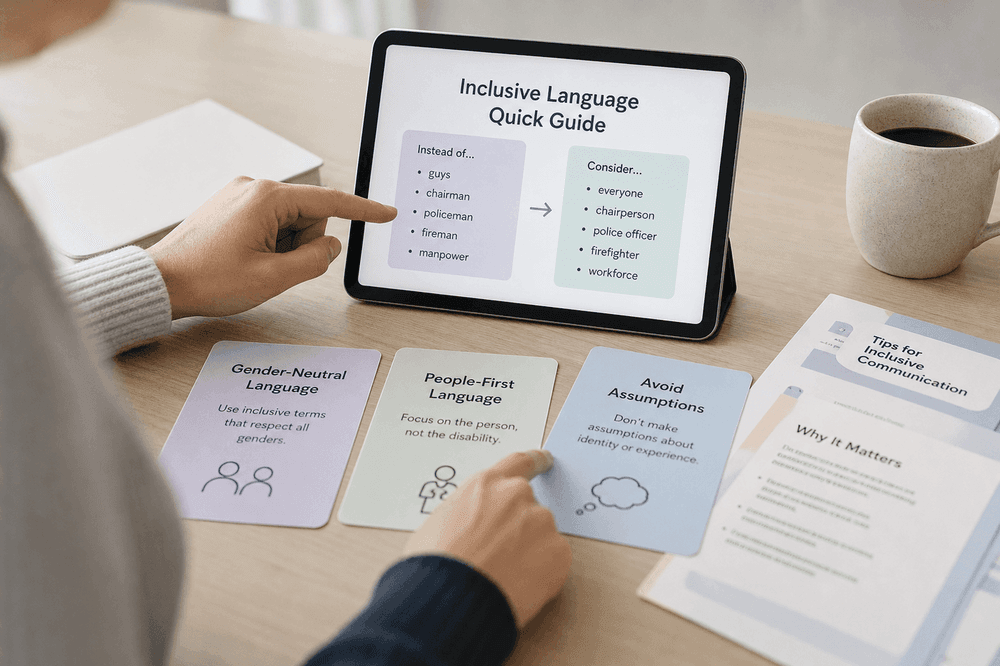 Training materials on inclusive workplace terminology